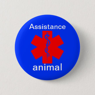 Badge Rond 5 Cm goupille vigilante médicale animale de symbole