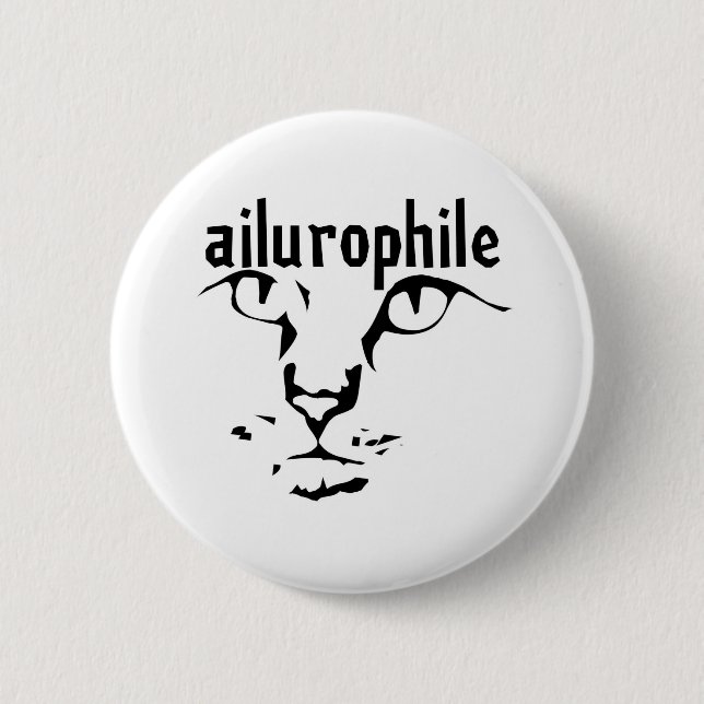Badge Rond 5 Cm goupilles ailurophile (Devant)