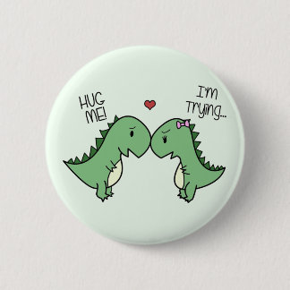Badge Rond 5 Cm Goupilles d'amour de Dino !