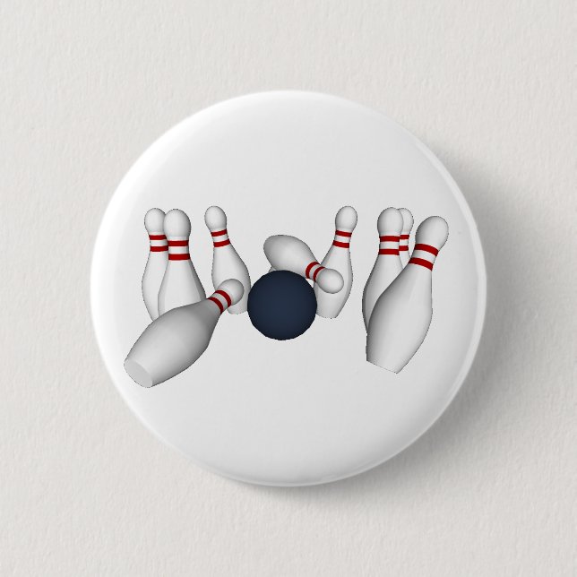 Badge Rond 5 Cm Goupilles de bowling - bouton #3 (Devant)