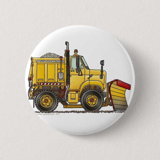 Badge Rond 5 Cm Goupilles de camion de chasse-neige (Devant)