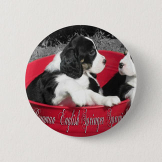 Badge Rond 5 Cm Goupilles de chiot de Springer