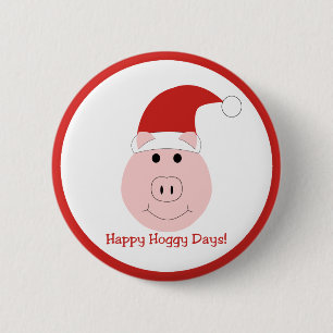 Badge Rond 5 Cm Goupilles heureuses de vacances de jours de Hoggy