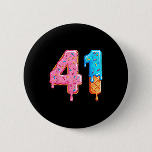 Badge Rond 5 Cm Goutte 41 Mème Style de baseball cool numéro quara