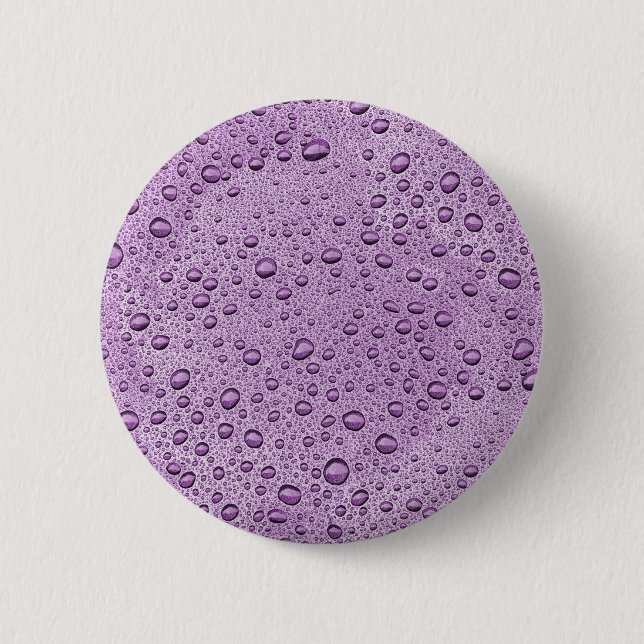 Badge Rond 5 Cm gouttelettes d'eau violette (Devant)