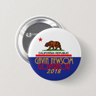 Badge Rond 5 Cm Gouverneur 2018 de Gavin NEWSOM