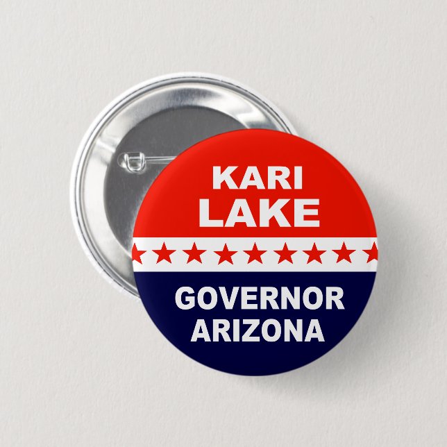 Badge Rond 5 Cm Gouverneur de Kari Lake Arizona (Devant & derrière)