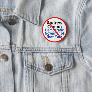 Badge Rond 5 Cm Gouverneur démocrate d'Anti Andrew Cuomo de New Y