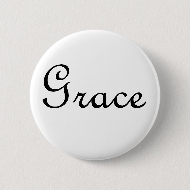 Badge Rond 5 Cm Grâce (Devant)
