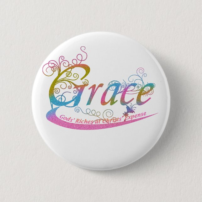 Badge Rond 5 Cm Grâce (Devant)