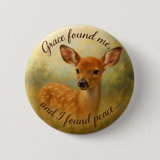 Badge Rond 5 Cm “Grace Found Me - Button Design 1