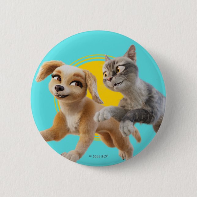 Badge Rond 5 Cm Gracie & Pedro Unleashed (Devant)