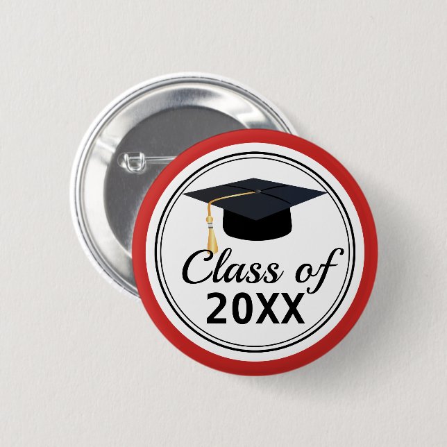 Badge Rond 5 Cm Graduation - Classe de 20XX (Devant & derrière)