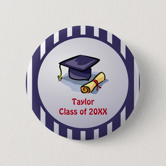 Badge Rond 5 Cm Graduation Congratulations Remember the Past (Devant)
