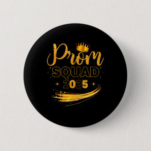 Badge Rond 5 Cm Graduation De L'Équipe De Prom Cl De 2025 Partie C