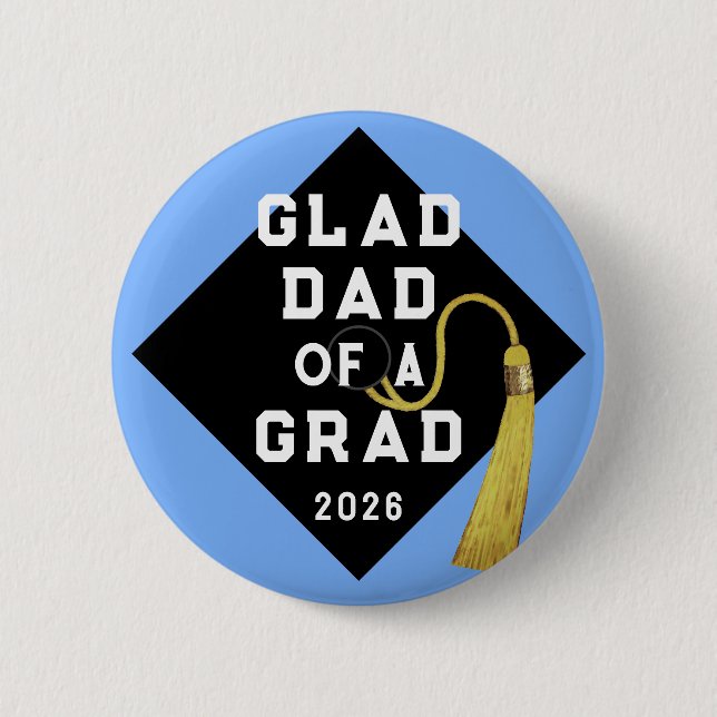 Badge Rond 5 Cm Graduation Fier Papa (Devant)