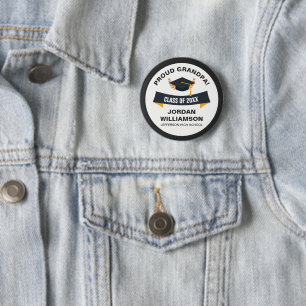Badge Rond 5 Cm Graduation Fière Grand-père de la classe de diplôm