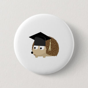 Badge Rond 5 Cm Graduation hedgehog