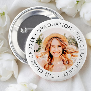 Badge Rond 5 Cm Graduation La classe de 20XX moderne photo simple