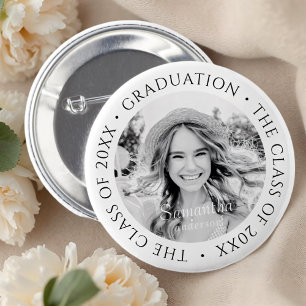 Badge Rond 5 Cm Graduation La classe de 20XX moderne photo simple