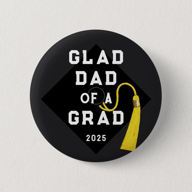 Badge Rond 5 Cm Graduation Papa Keepsaké Memento (Devant)