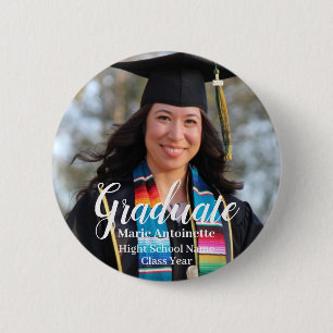 Badge Rond 5 Cm Graduation personnalisée Photo simple