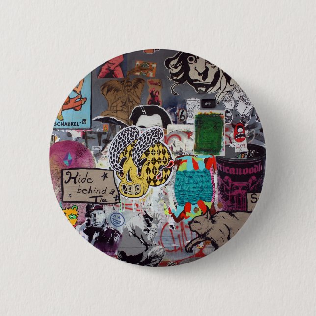 Badge Rond 5 Cm Graffiti, Berlin, Allemagne (Devant)