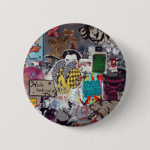 Badge Rond 5 Cm Graffiti, Berlin, Allemagne