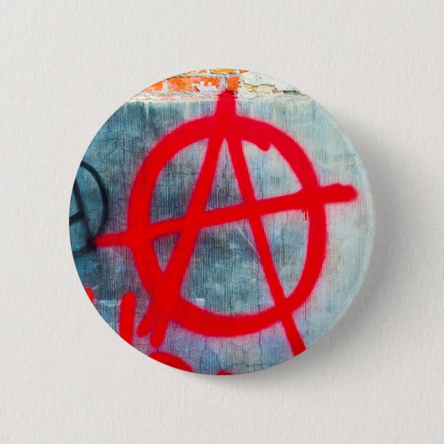 Badge Rond 5 Cm Graffiti d'anarchie (Devant)