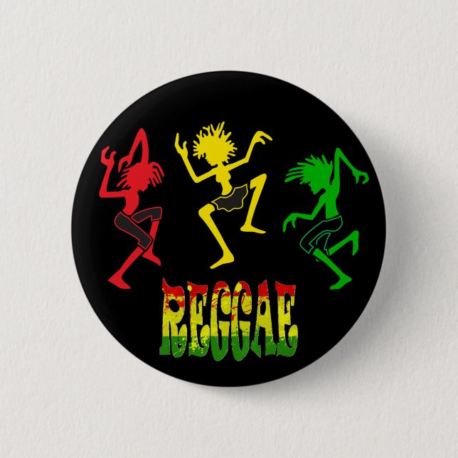Badge Rond 5 Cm Graffiti de musique d'homme de rasta de reggae de (Devant)