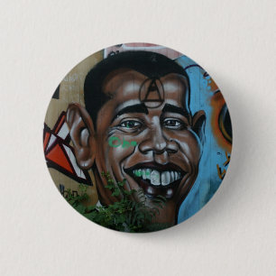 Badge Rond 5 Cm Graffiti d'Obama