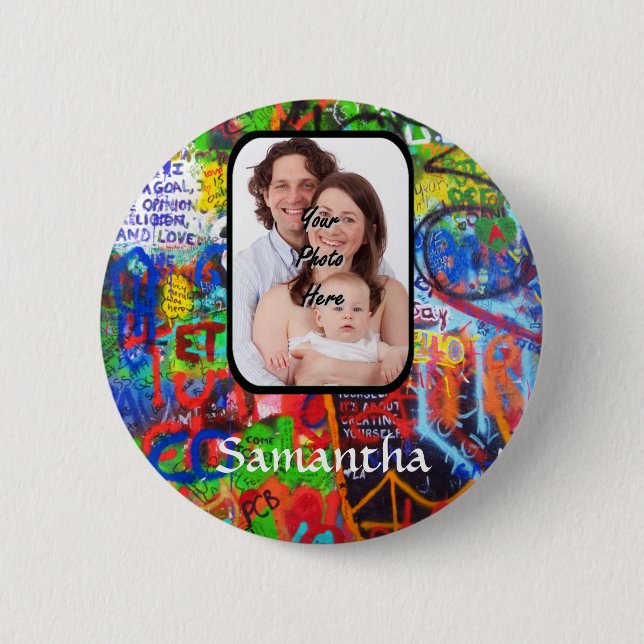 Badge Rond 5 Cm Graffiti personnalisé (Devant)