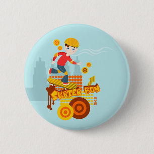 Badge Rond 5 Cm Graffiti skboard enfant fête d'anniversaire