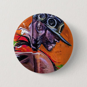 Badge Rond 5 Cm Graffiti Style Skateboarder Guy