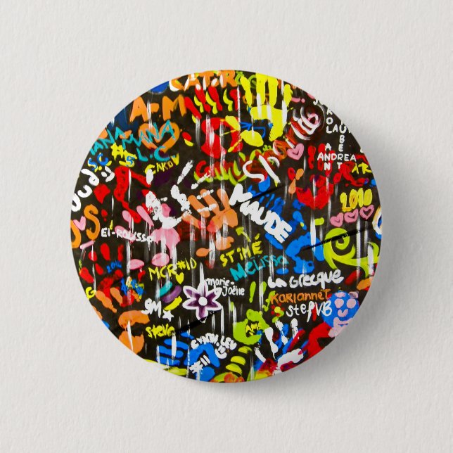 Badge Rond 5 Cm graffitis géniaux (Devant)
