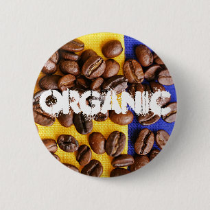 Badge Rond 5 Cm Grains de café