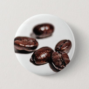 Badge Rond 5 Cm Grains de café tirés dans mon nouveau studio