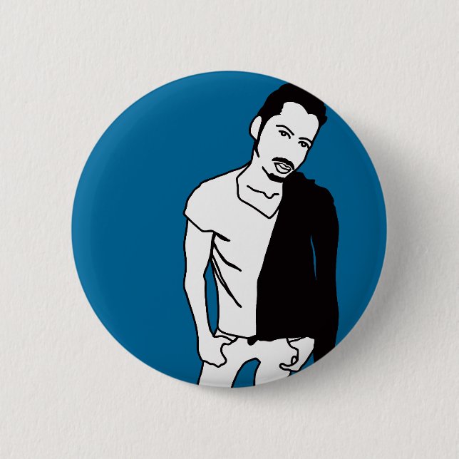 Badge Rond 5 Cm graisse à chaîne (Devant)