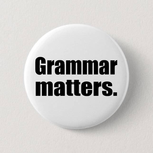 Badge Rond 5 Cm Grammaire | Compétences linguistiques (Devant)