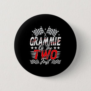 Badge Rond 5 Cm Grammie Des Deux Rapides Deuxième Voiture De Cours