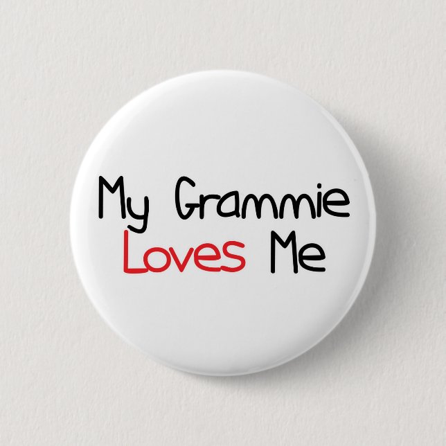 Badge Rond 5 Cm Grammie m'aime (Devant)