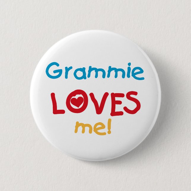 Badge Rond 5 Cm Grammie m'aime T-shirts et cadeaux (Devant)