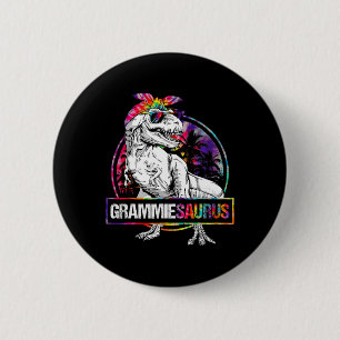 Badge Rond 5 Cm Grammiesaurus Dinosaure Grammie Saurus Cravate Ass