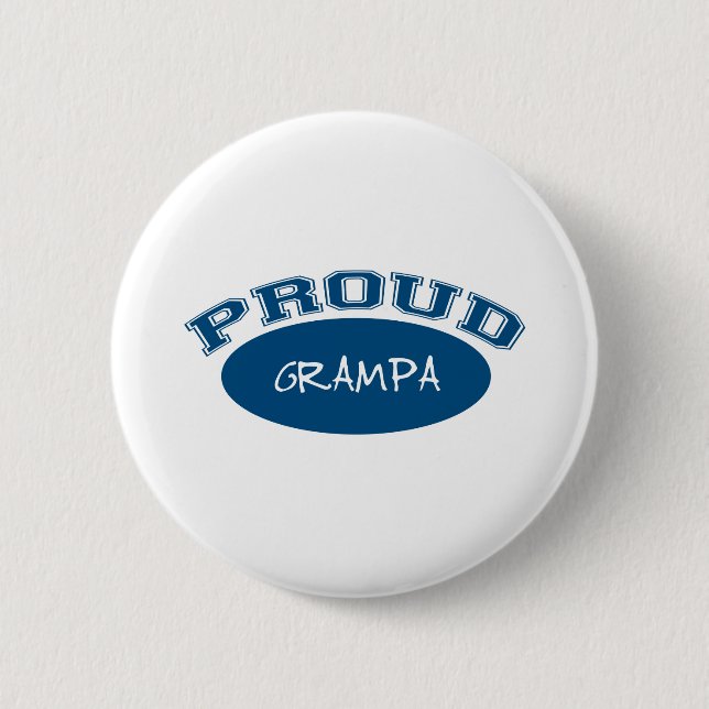 Badge Rond 5 Cm Grampa fier (bleu) (Devant)