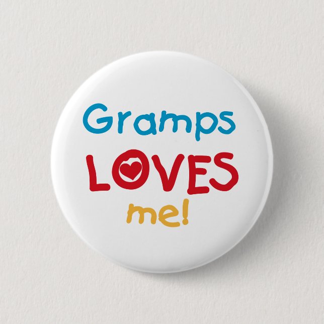Badge Rond 5 Cm Gramps m'aime T-shirts et cadeaux (Devant)