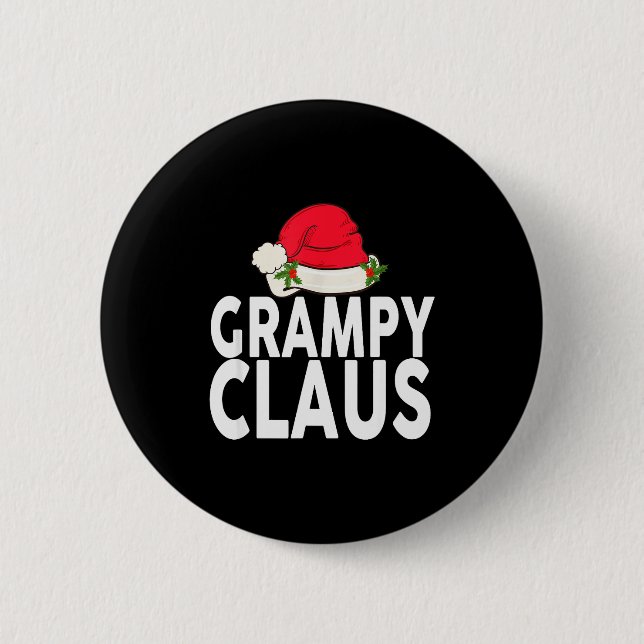 Badge Rond 5 Cm Grampy Claus Christmas Family Group Matching Pajam (Devant)