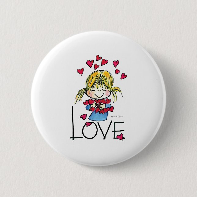 Badge Rond 5 Cm Grand amour FL-004 (Devant)
