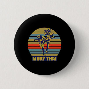 Badge Rond 5 Cm Grand artiste martial de kickboxing Muay Thai en T