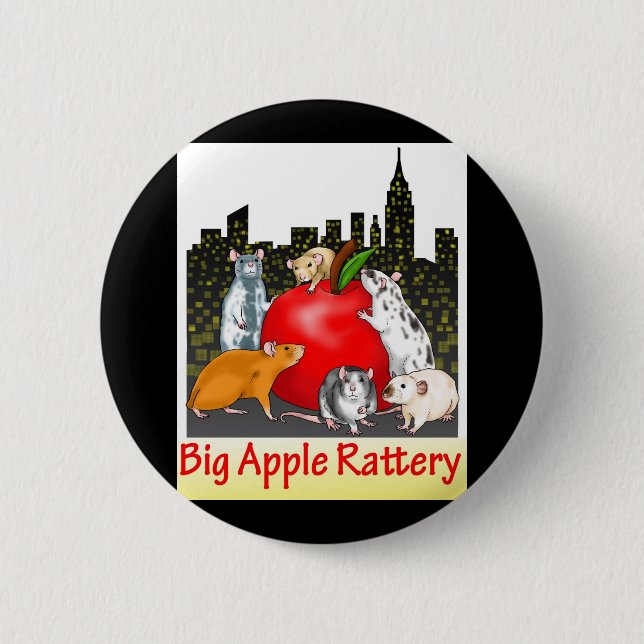 Badge Rond 5 Cm Grand bouton d'Apple Rattery (Devant)