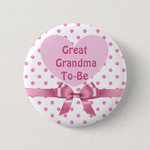 Badge Rond 5 Cm Grand bouton de baby shower de grand-maman